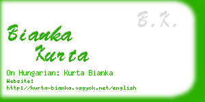 bianka kurta business card